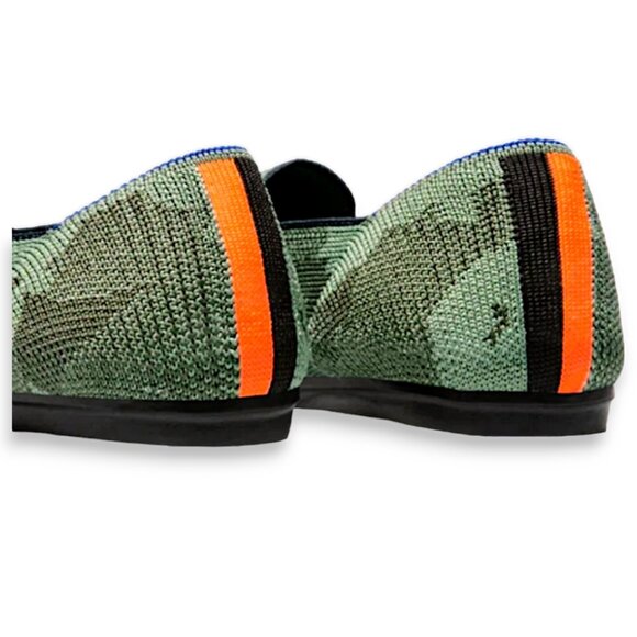 Rothys NWOT rare limited edition olive camo ballerina flats women's 7.5 US - Picture 2 of 14